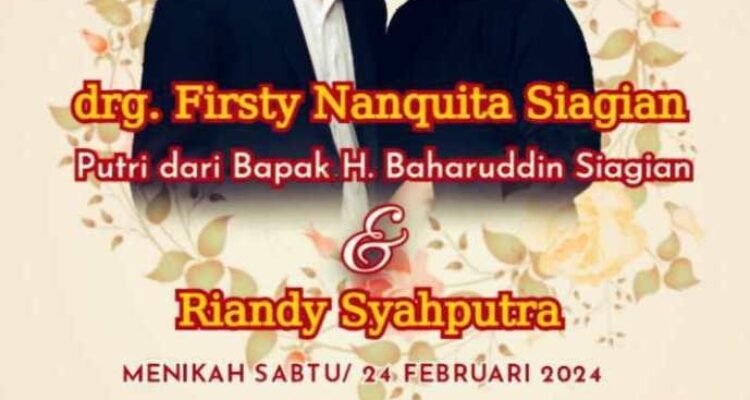 Edison Tamba Ucapkan Selamat Atas Pernikahan Putri dari Bapak Baharuddin Siagian