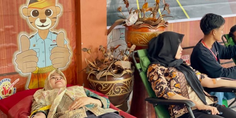 Peringati HBP ke-60, Rutan Tanjung Pura Kanwil Kemenkumham Sumut Laksanakan Donor Darah