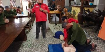 PMI Binjai Latih Warga Desa Tanjung Ibus Tehnik Bantuan Hidup Dasar