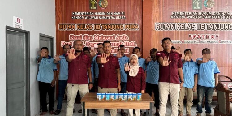 Rutan Kelas IIB Tanjung Pura Kanwil Kemenkumham Sumut Kembali Gelar Tes Urin