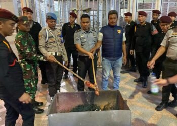 Rutan Kelas IIB Tanjung Pura Razia Blok Hunian WB