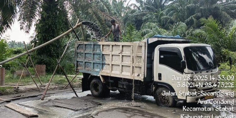 Diduga Ilegal, Galian C Milik Oknum Polisi Polres Langkat Tetap Eksis