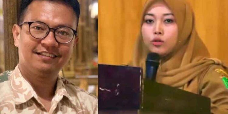 Direktur Eksekutif Sumut Foundation Andi Sirait. Kanan, Kepala Dinas Pertanian Labuhanbatu Utara, drh Sudarija MM MH.