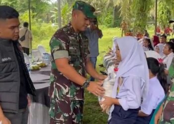HUT TNI dan Pemuda Pancasila, MPC PP Langkat Gelar Baksos Bersama Dandim