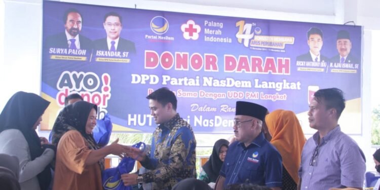 Ricky Anthony Buktikan Politik Kemanusiaan Lewat Donor Darah dan Bakti Sosial di Langkat