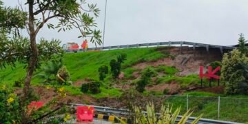 Diguyur Hujan, Konstruksi Ruas Tol Binjai – Langsa Longsor